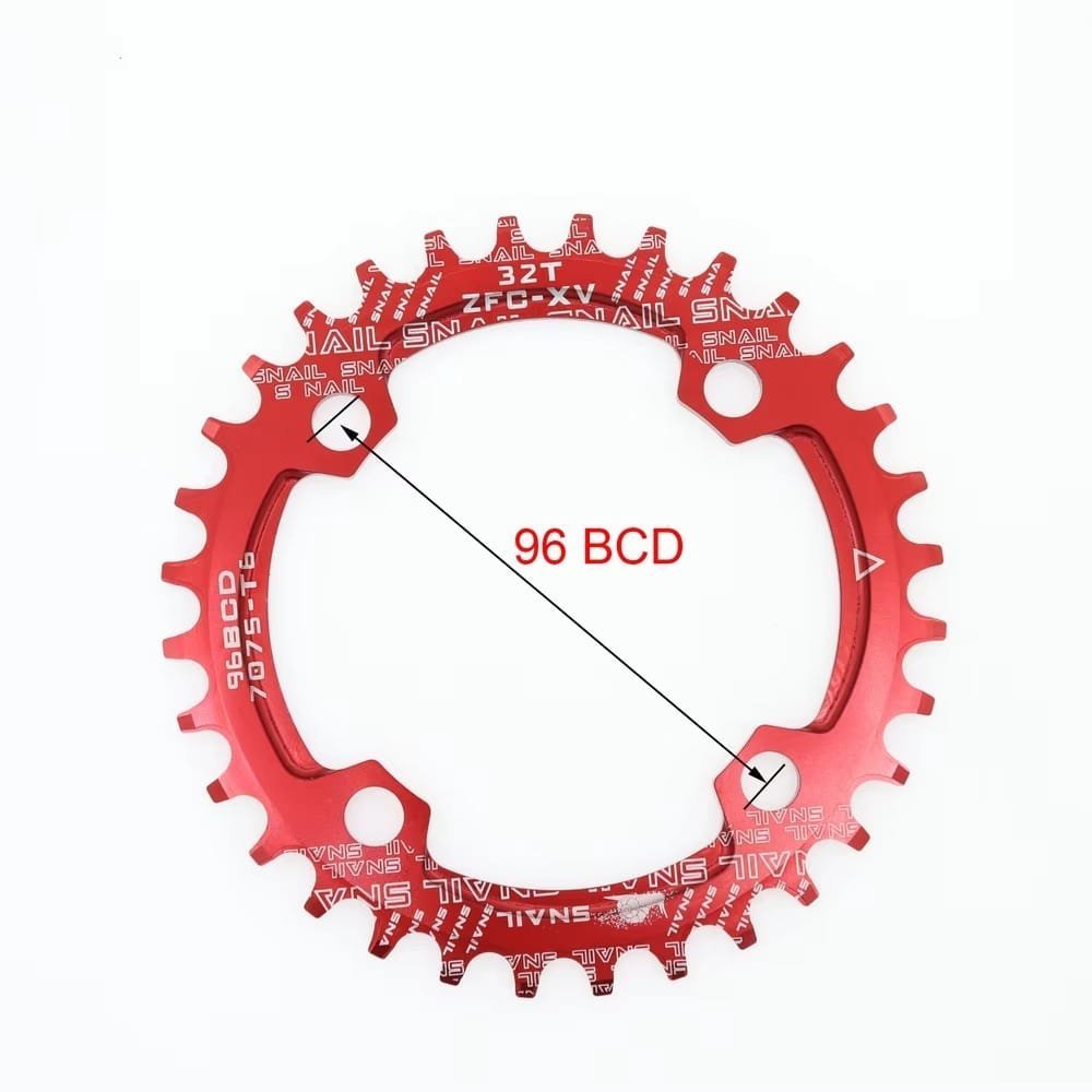 CORONA SNAIL 34T 96BCD RED ASIMETRICA