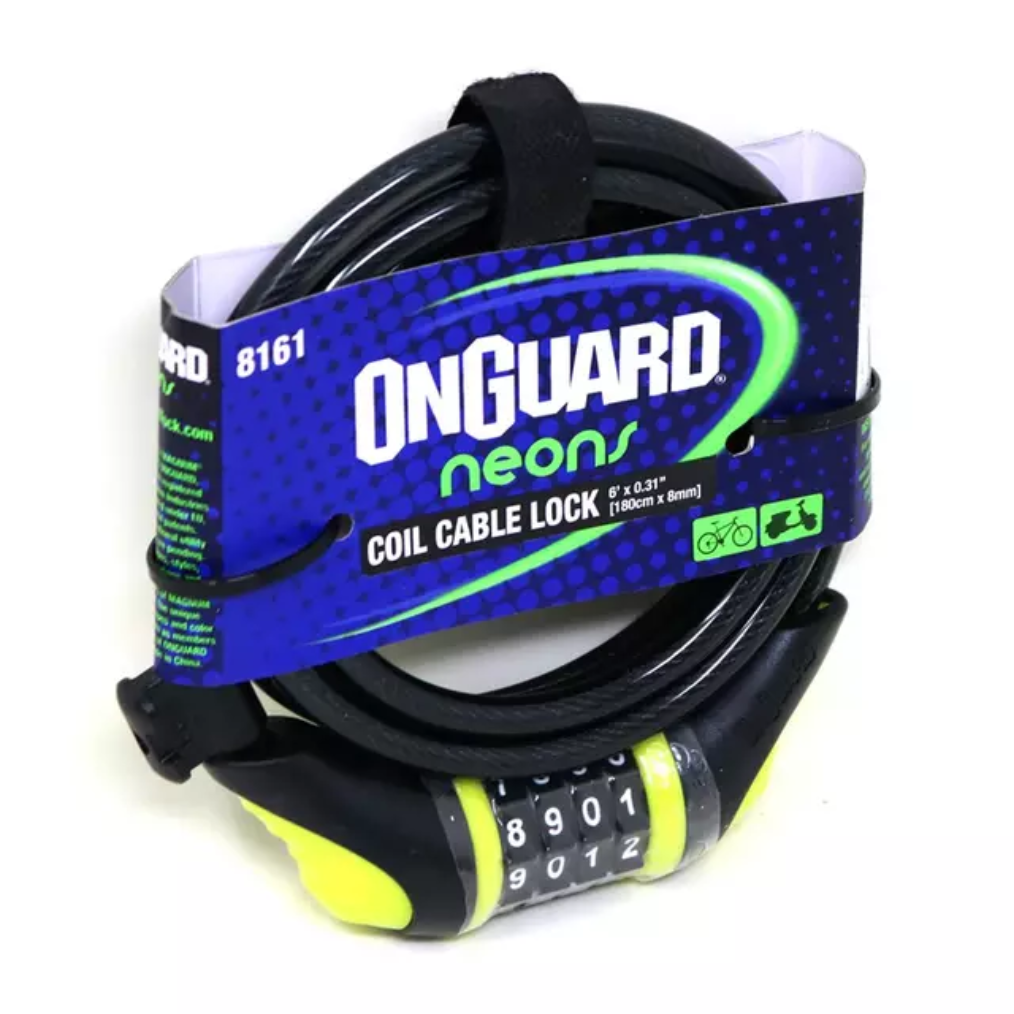 CANDADO NEON CABLE 180MMX 8MM AMARILLO