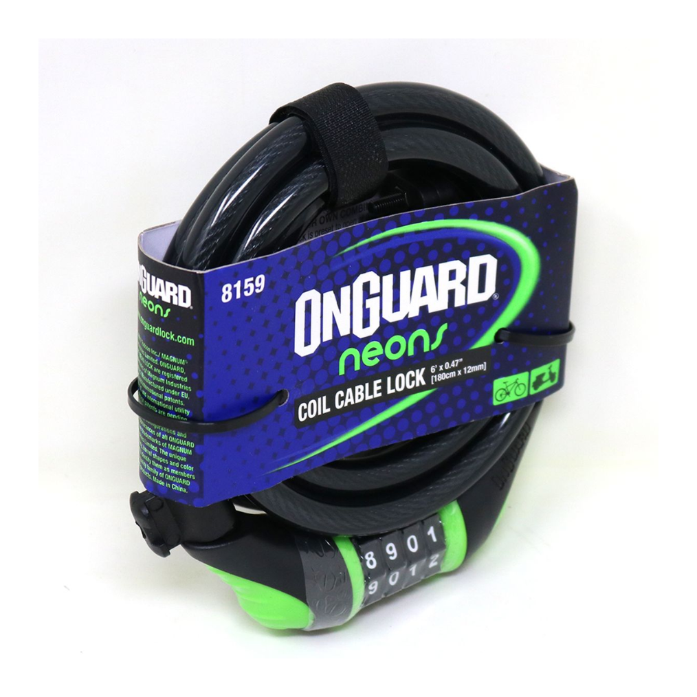 CANDADO NEON CABLE 180MMX 8MM VERDE