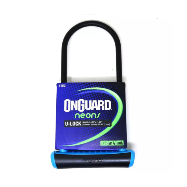 CANDADO ONGUARD LLAVE U-LOCK NS 115X230MM AZUL