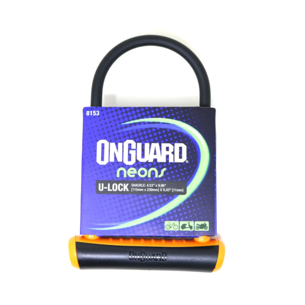 CANDADO ONGUARD LLAVE U-LOCK NS 115X230MM NARANJA