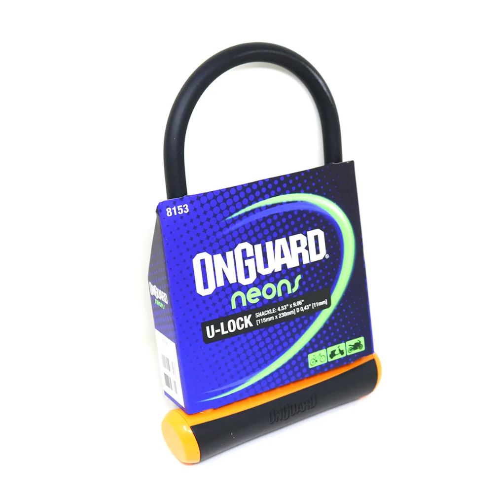 CANDADO ONGUARD LLAVE U-LOCK NS 115X230MM NARANJA