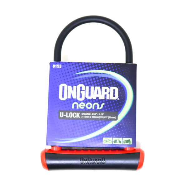 CANDADO ONGUARD LLAVE U-LOCK NS 115X230MM ROJO