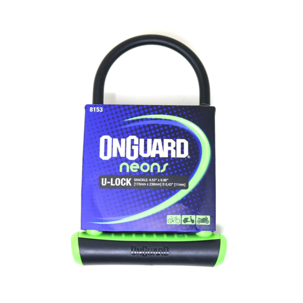 CANDADO ONGUARD LLAVE U-LOCK NS 115X230MM VERDE